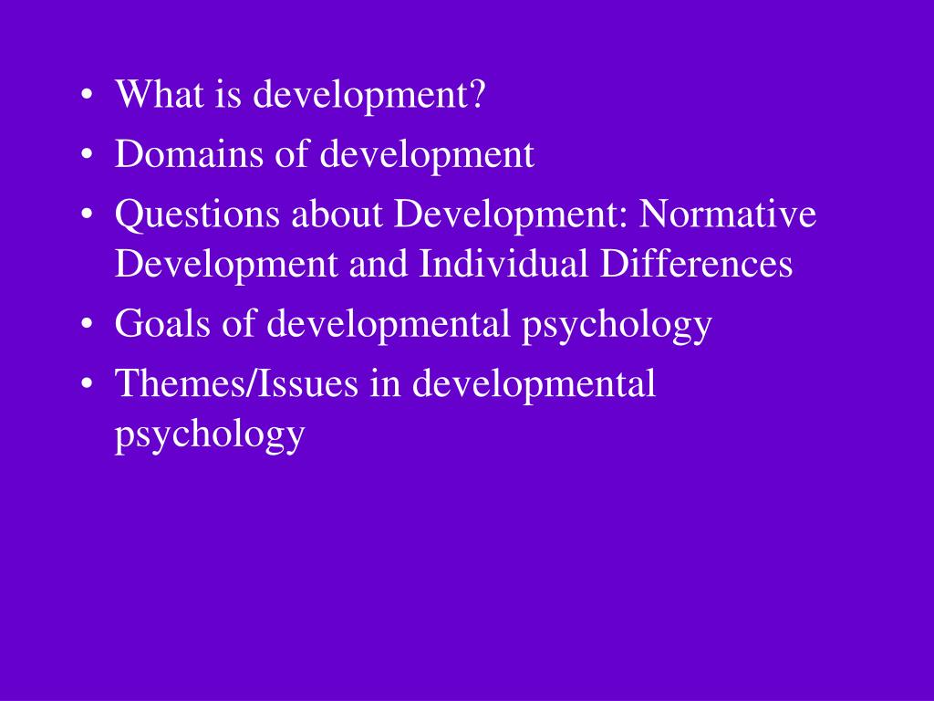 developmental psychology questions