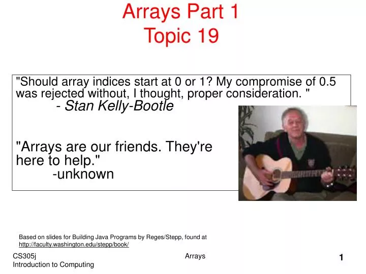 PPT - Arrays Part 1 Topic 19 PowerPoint Presentation, free download ...