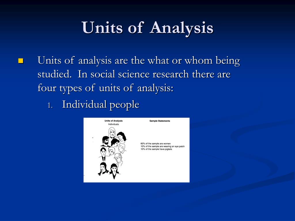 social research unit of analysis