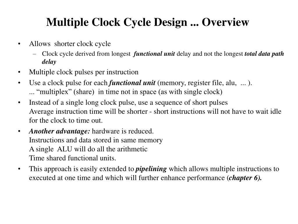 PPT The Processor Data Path & Control Chapter 5 Part 2 MultiClock
