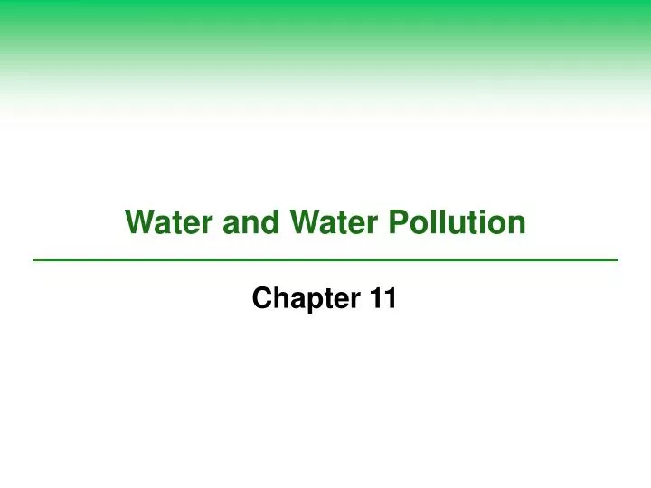 water and water pollution n.