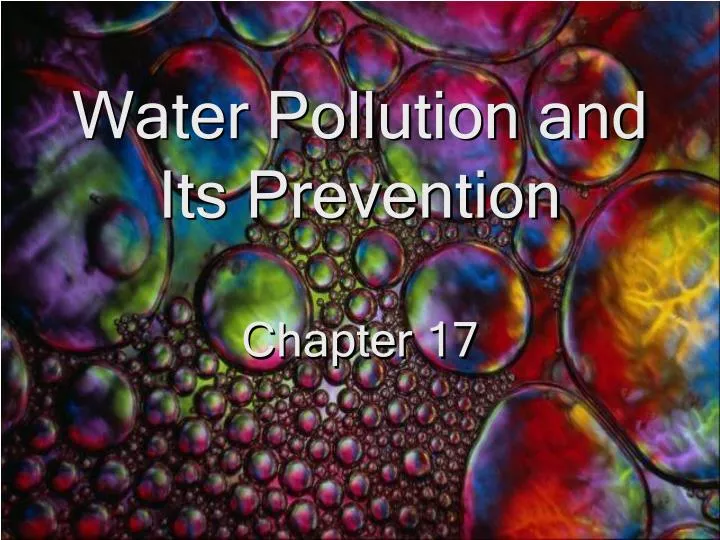 water pollution and its prevention n.
