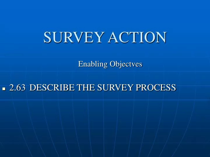 survey action n.