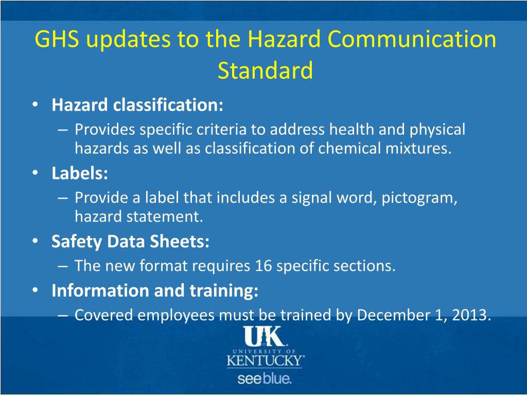 Ppt hazard communication globally harmonized system ghs osha 29