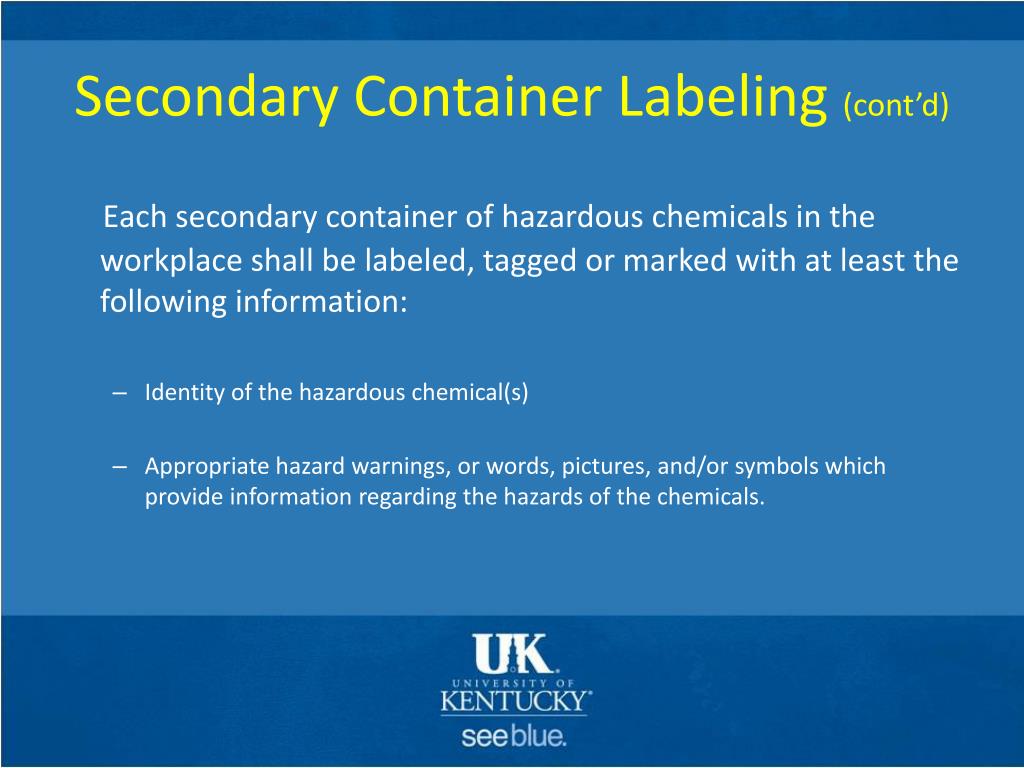PPT - Hazard Communication/ Globally Harmonized System (GHS) OSHA For Secondary Container Label Template