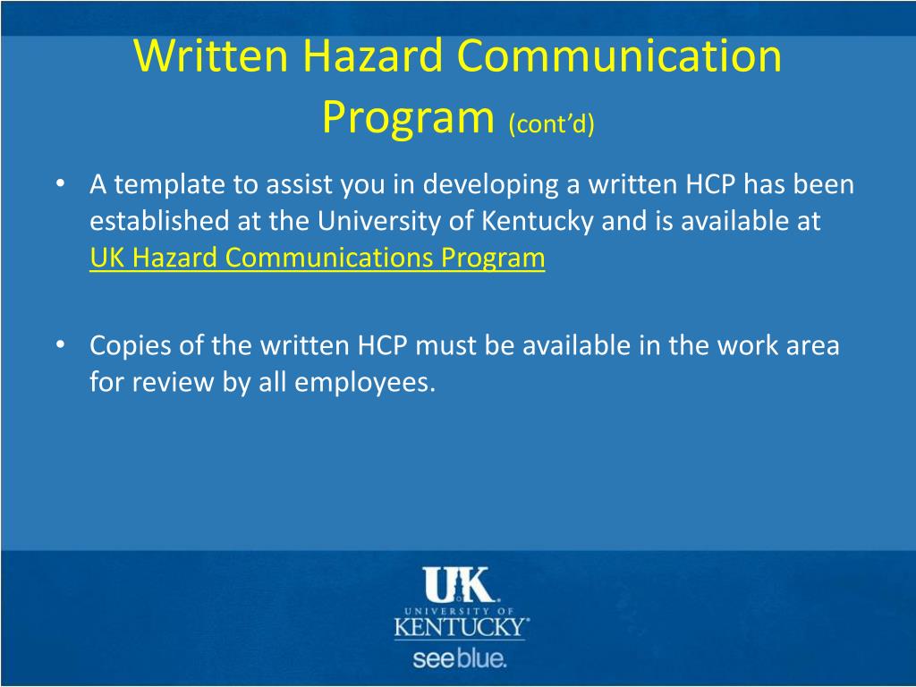Hazard Communication Program Template Master of Documents Hazard Communication Program Template Master of Documents