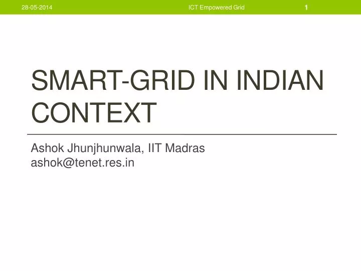 smart grid in indian context n.