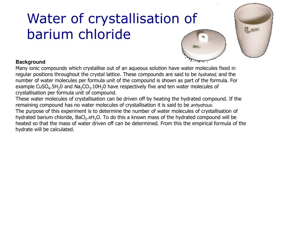 hydrated barium chloride formula