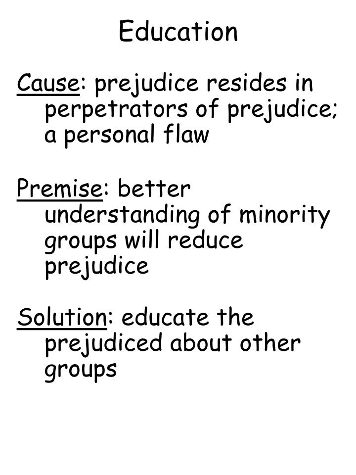 the causes of prejudice
