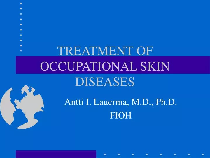 treatment of occupational skin diseases n.