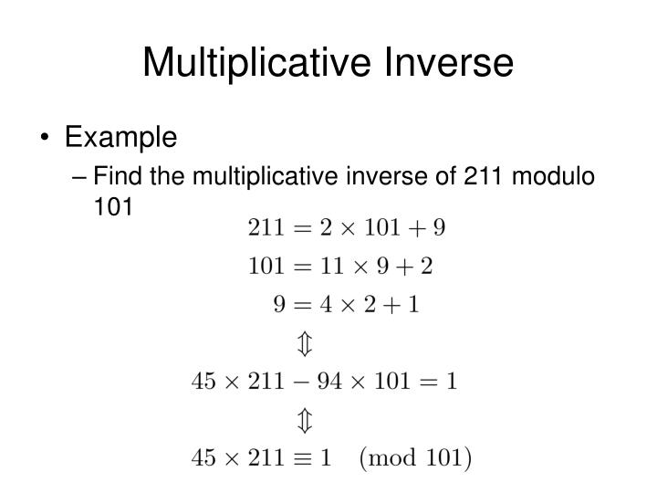 finder inverse multiplicative 5  GCD  CSC2110 PPT Tutorial Mathematics Discrete and