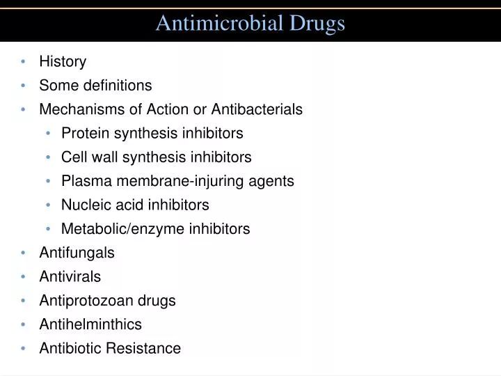PPT Antimicrobial Drugs PowerPoint Presentation, free download ID