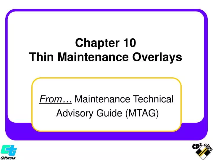 chapter 10 thin maintenance overlays n.