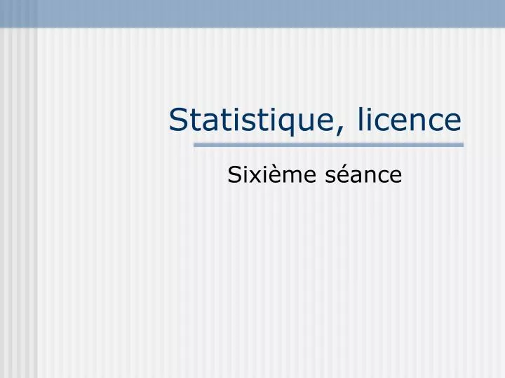 statistique licence n.