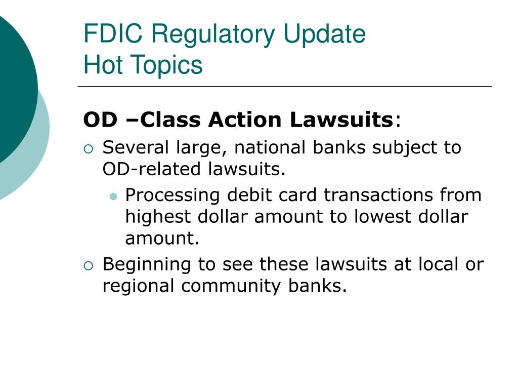 PPT FDIC Regulatory Update Bank Compliance Association of Connecticut
