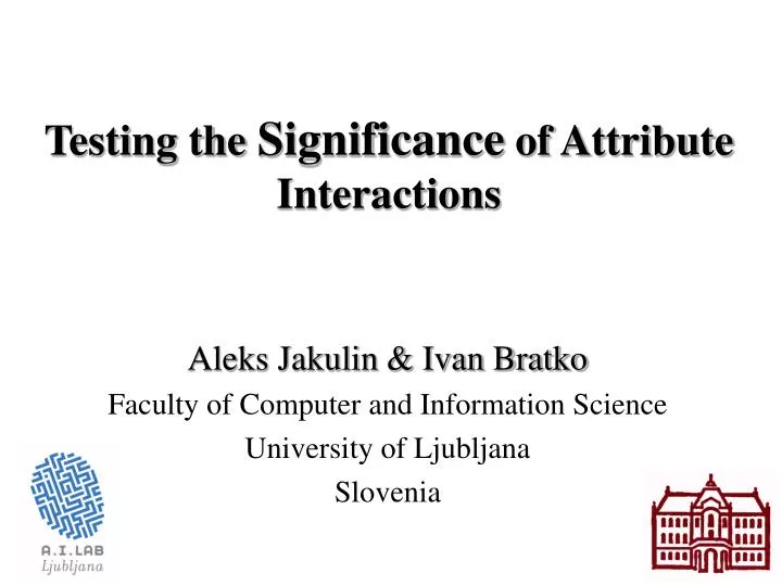 Ppt testing the significance of attribute interactions powerpoint 