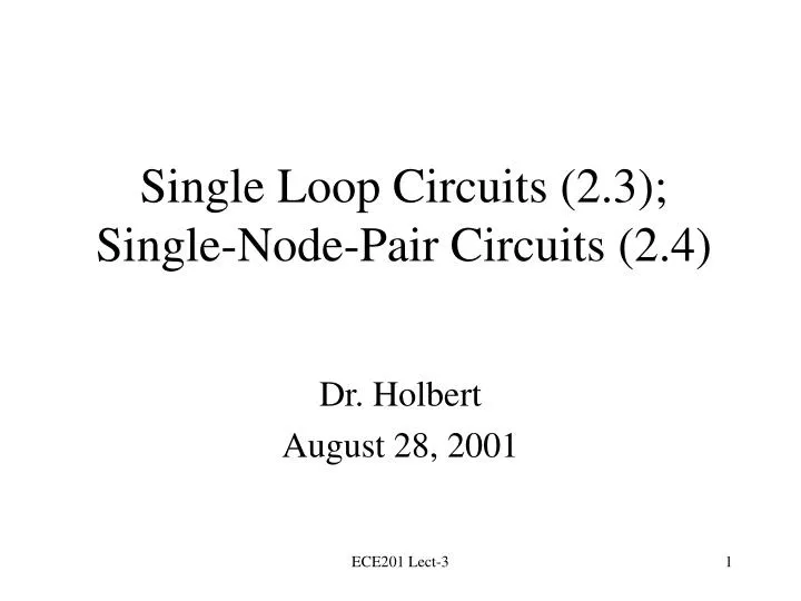 single loop circuits 2 3 single node pair circuits 2 4 n.
