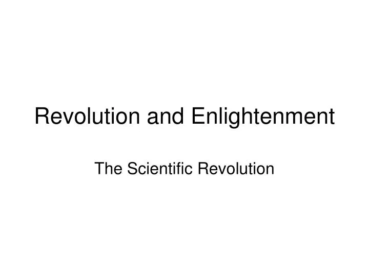 revolution and enlightenment n.
