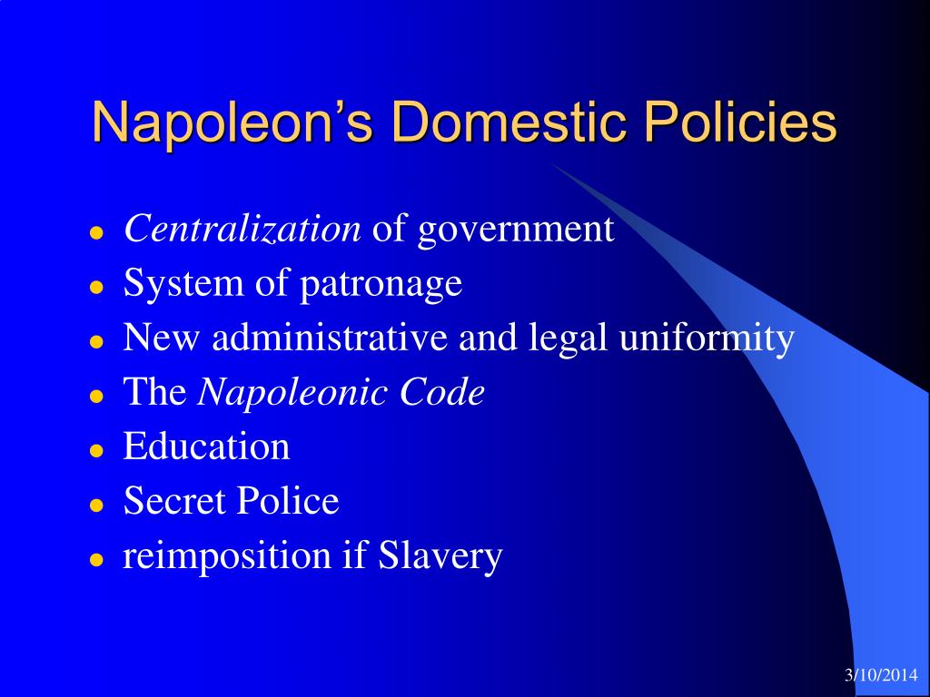 napoleon bonaparte domestic policy