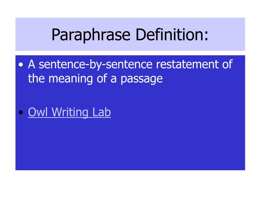 paraphrase free meaning