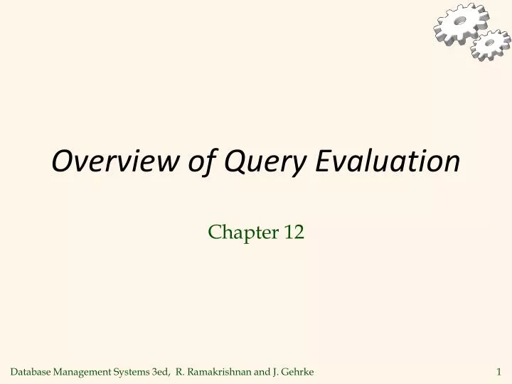PPT - Overview of Query Evaluation PowerPoint Presentation, free ...