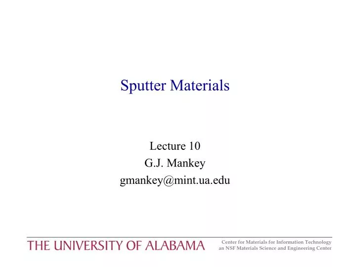 sputter materials n.