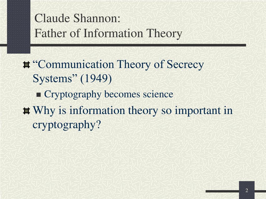 Shannon Information Theory