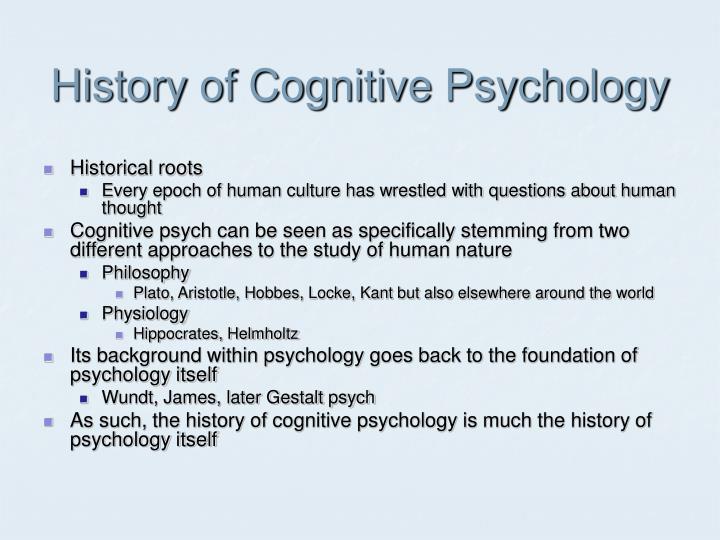 cognitive psychology history research paper
