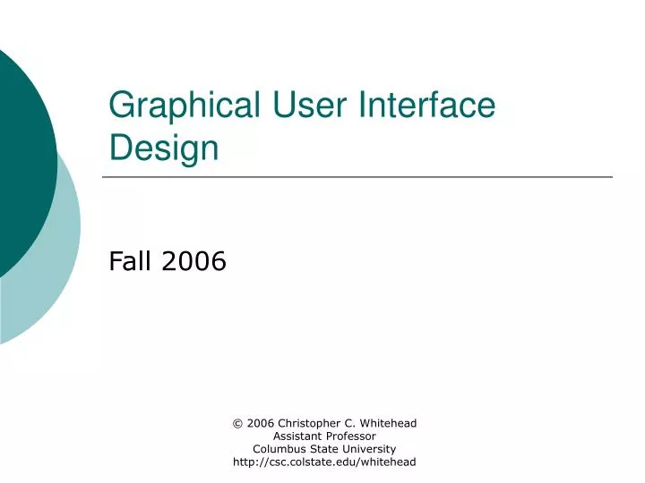 PPT - Graphical User Interface Design PowerPoint Presentation, free ...