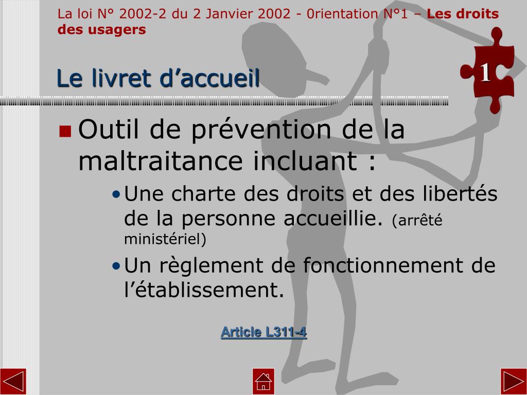 PPT - La loi N°2002-2 du 2 Janvier 2002 PowerPoint Presentation, free  download - ID:843875
