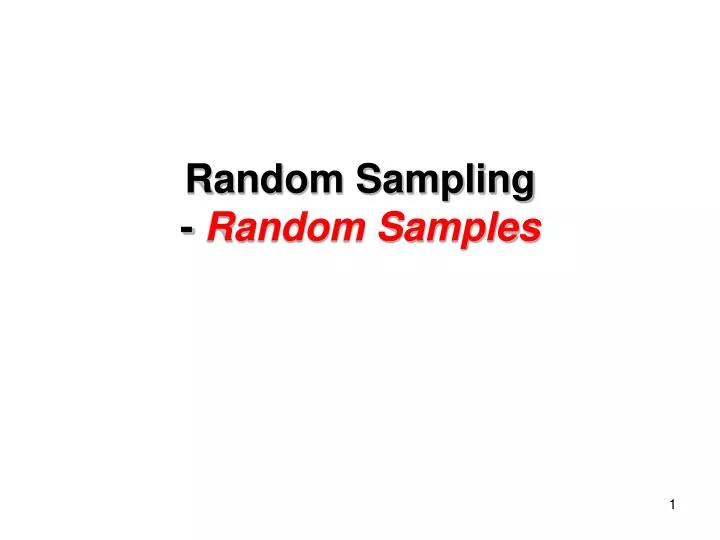 random sampling random samples n.