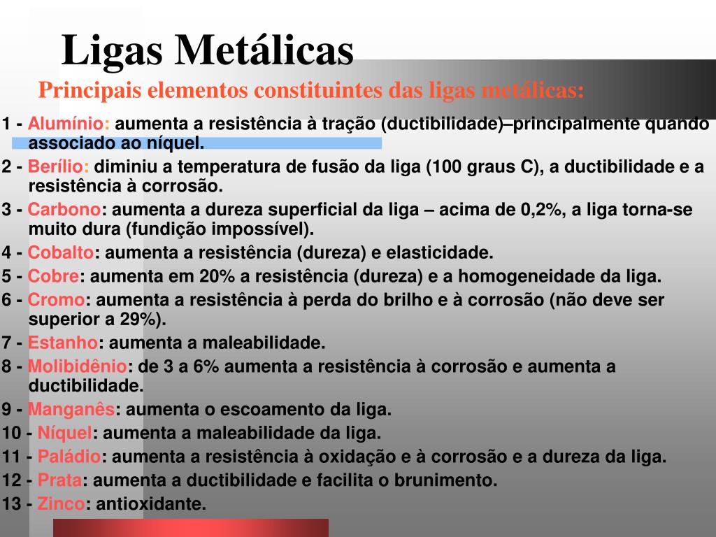 PPT - Ligas Metálicas PowerPoint Presentation, free download - ID:844872