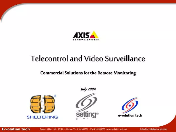 telecontrol and video surveillance n.