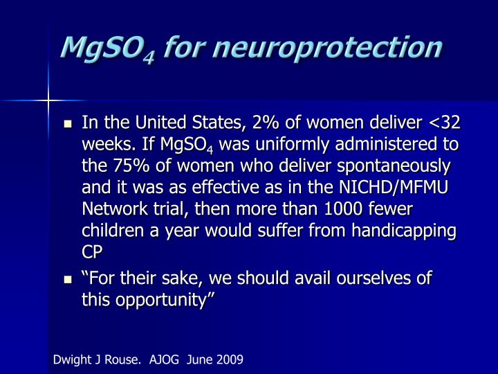 PPT Magnesium Sulfate for Neuroprotection Friend or Foe? PowerPoint