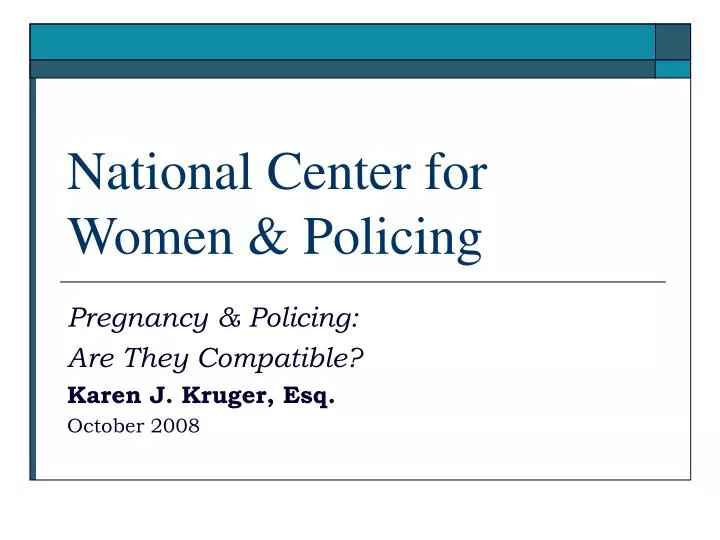 national center for women policing n.