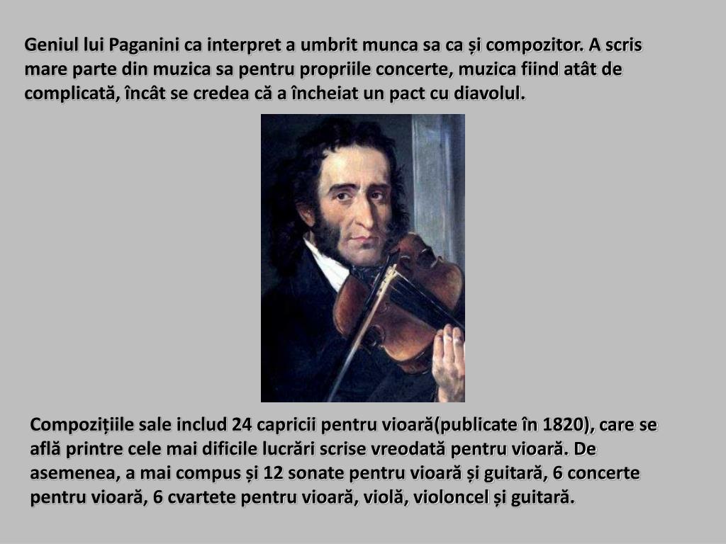 PPT - Nicolo Paganini , omul care a revolu ț ionat vioara. PowerPoint  Presentation - ID:845910