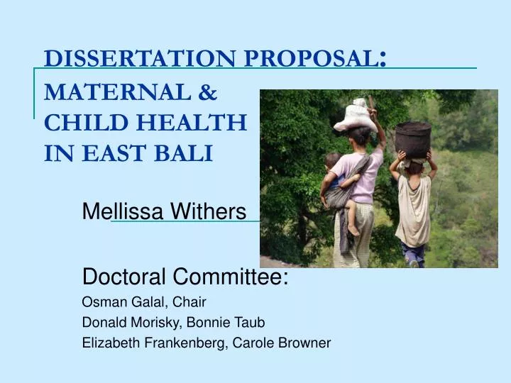 dissertation proposal maternal child health in east bali n.
