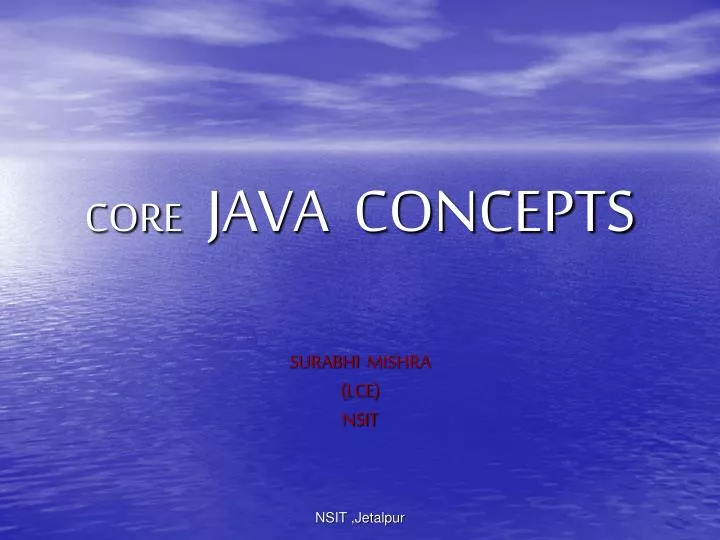 core java ppt presentation free download
