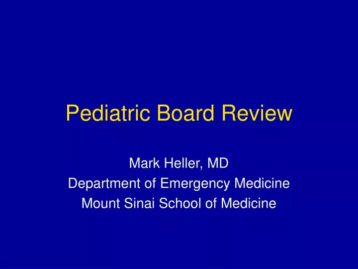 PEDIATRIC BOARD REVIEW COURSES visual data 2