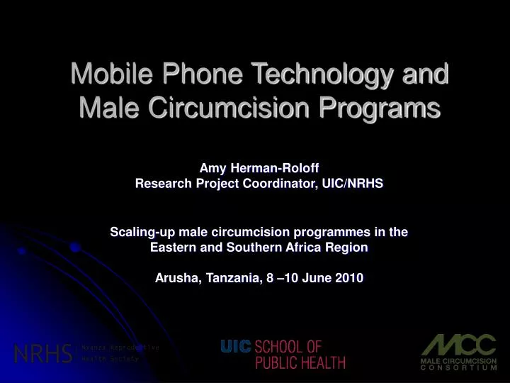 mobile phone technology and male circumcision programs n.