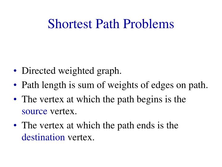 shortest path problems n.