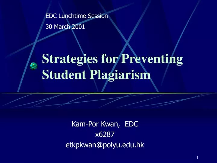 strategies for preventing student plagiarism n.