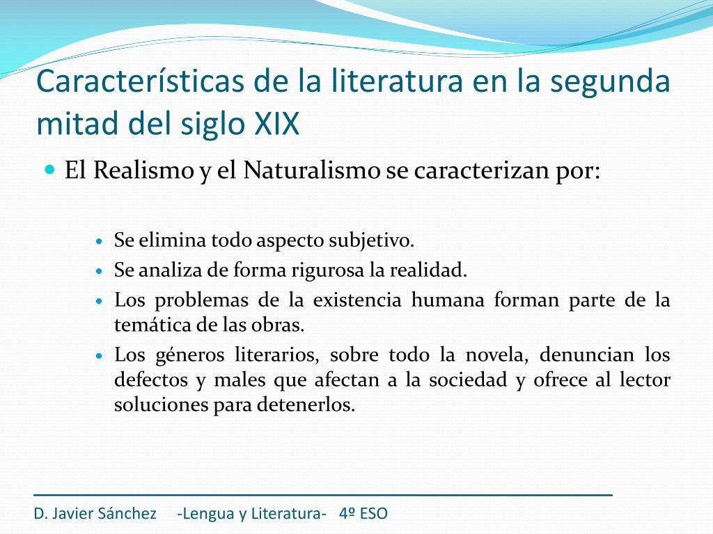 LA LITERATURA DE LA 2ª MITAD DEL SIGLO XIX (REALISMO).ppt