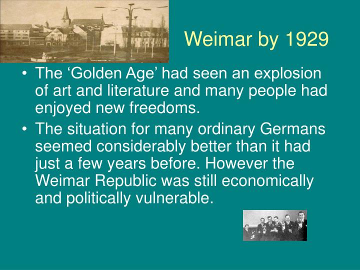 weimar stability by 1929 The weimar republic under stresemann 1924-1929 achievements chancellor for only a few months leading member of every government from 1923-1929. weimar stability by 1929 The weimar republic under stresemann 1924-1929 achievements chancellor for only a few months leading member of every government from 1923-1929.