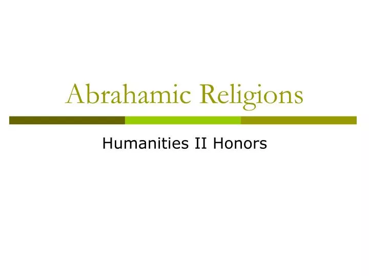 Ppt Abrahamic Religions Powerpoint Presentation Free Download Id