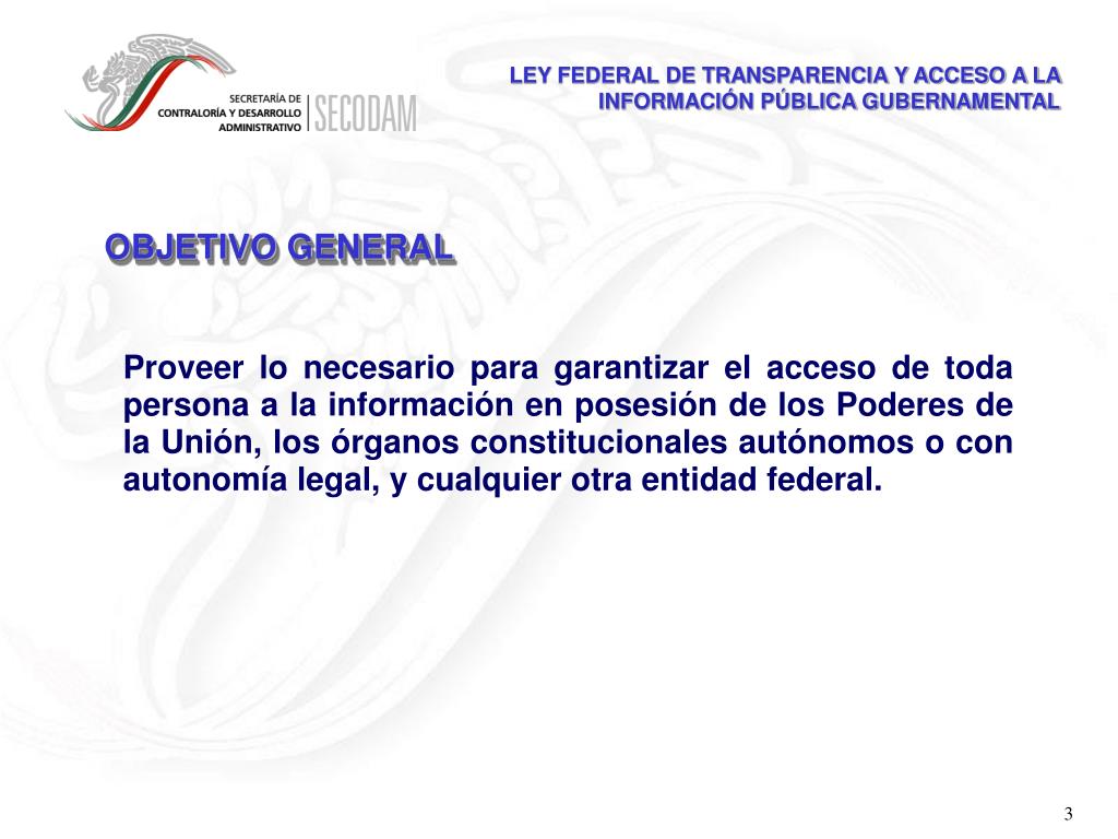 PPT LEY FEDERAL DE TRANSPARENCIA Y