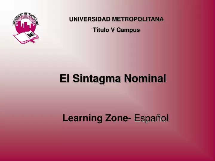 PPT El Sintagma Nominal PowerPoint Presentation Free Download ID 