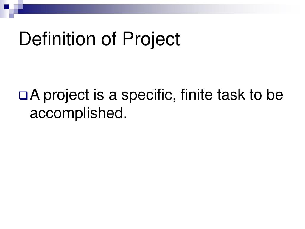 definition of project presentation