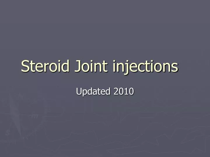 steroid joint injections n.