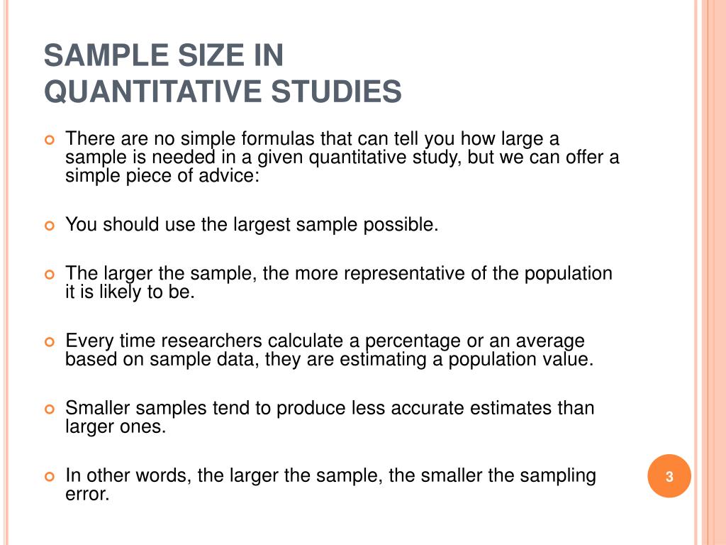 PPT SAMPLE SIZE IN QUANTITATIVE STUDIES PowerPoint Presentation Free 